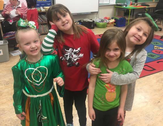 Students in Ms. Roy's Class get into the holiday spirit celebrating St. Patrick's Day.