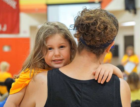 A future kindergarten student attends orientation.