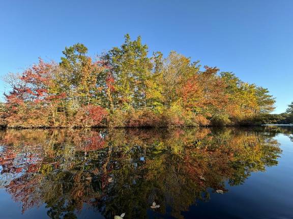 Reflections on Upper Greenwood Lake. Photo submitted by: Bruce Beschner
