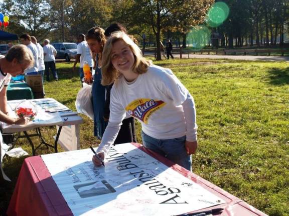 Ashley Craig participating in a Mental Health Association in N.J., Inc. Walk for Wellness in Verona, N.J., October 2012.