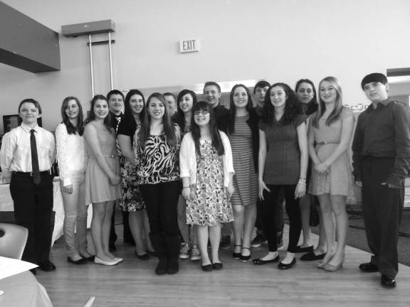 Recepients of the Middle School Caring Awards, presented by the Sussex County School Counselors Association.