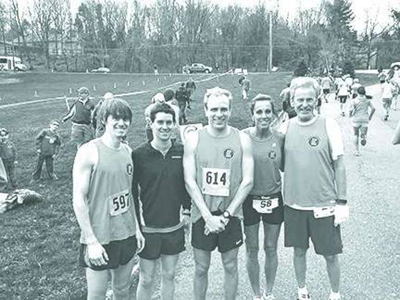 Photos courtesy Laura DeLea Justin Scheid (BQ), Jeremy Scheid, Billy Washer(BQ), Laura DeLea(BQ) and Bill Bosmann(BQ - has run 18 Boston Marathons). Jeremy Scheid along with Team Eastern teammate, Lauren Huffman will be doing their first Marathons in the next two months in hopes to time qualify and join the rest. They all plan to run Boston next year in the spirit of all Runners and Americans in honor of the survivors, hero's and those who were killed in this years' Marathon. (BQ= Boston Time Qualified)