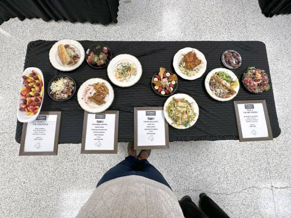 In the Culinary Throwdown, each of four teams prepared a three-course meal for the judges.