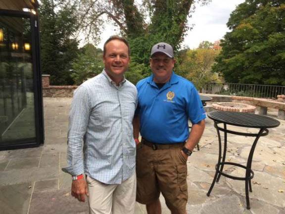 From left, Chief Neil Spidaletto of Sparta Police and Chief Randy Mills of Vernon Police