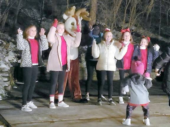 Rudolph enjoyed dancing with the group.