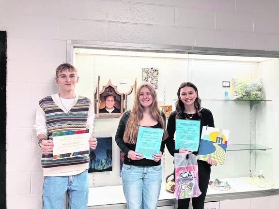 Winners Michael Gibson, Destiny Cerracchio and Hailey Phillips.