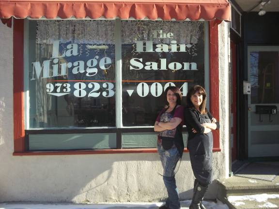 Photo by Don Carswell La Mirage The Hair Salon in Franklin celebrates 10 year anniversary. Pictured is owner, Judi Stampone and new stylist, Charlene Kraemer.