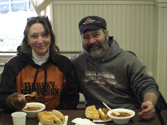 Rita and Kevin Bahr of Hopatcong after a chilly tour of Sussex County.