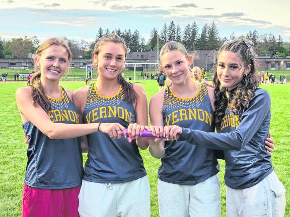 Vernon girls 4x100 relay breaks records