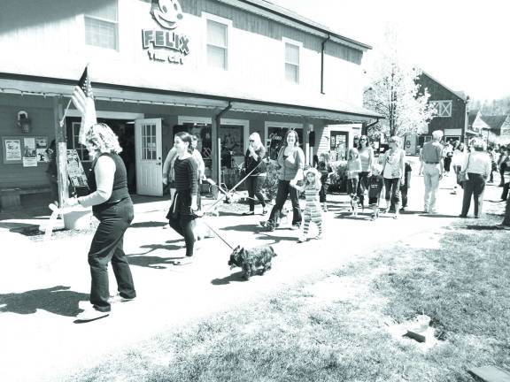 Poodle Parade in Lafayette Village on Saturday.