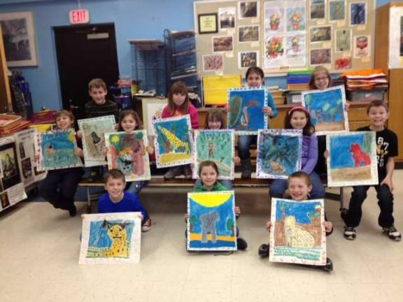 Students discover watercolor, study Henri Rousseau