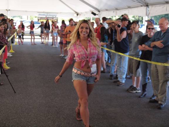 A contestant in the Daisy Duke look alike contest.