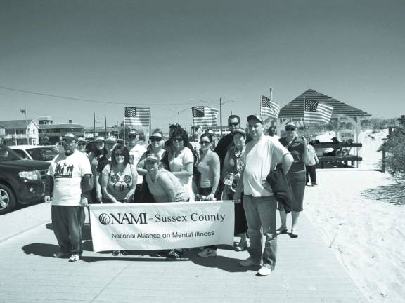 The NAMI-Sussex Team at last year's NAMI NJ Walk in Seaside Park