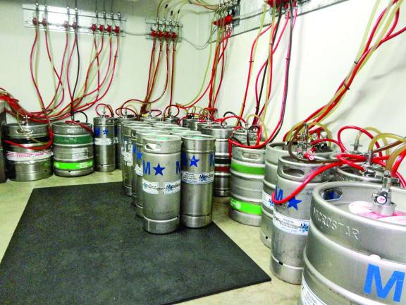 Where it all starts. A small section of the keg cooler at Sparta's Mohawk House.