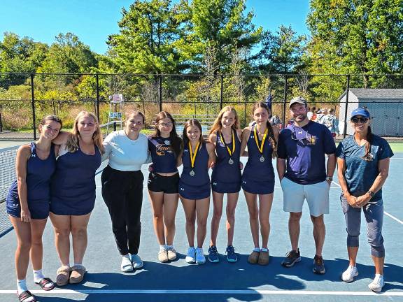 <b>VK1 The Vernon Township High School girls tennis team finishes third in the Hunterdon/Warren/Sussex Tournament, the highest finish in the program’s history. (Photos provided)</b>