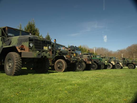 Photos by John Church Military vehicles on display Saturday morning.