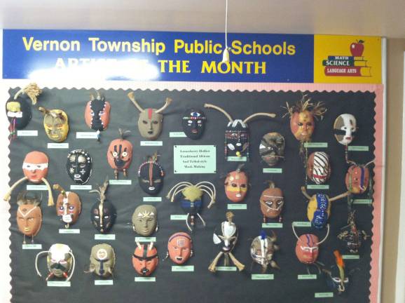 Students create African tribal masks
