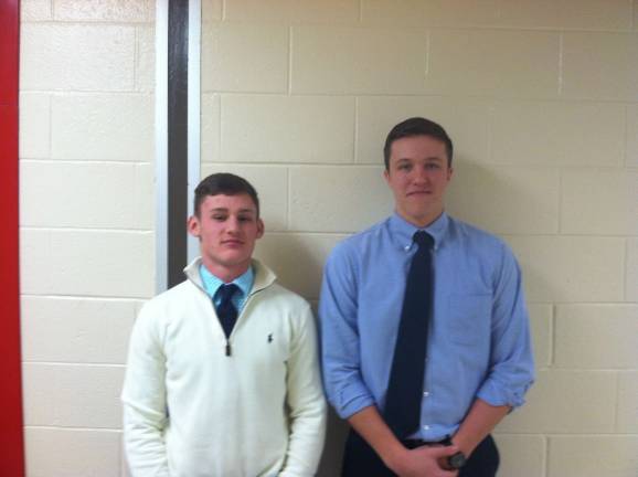 Kyle Adams and Adam Walton are captains of the High Point Regional High School varsity boys basketball team.