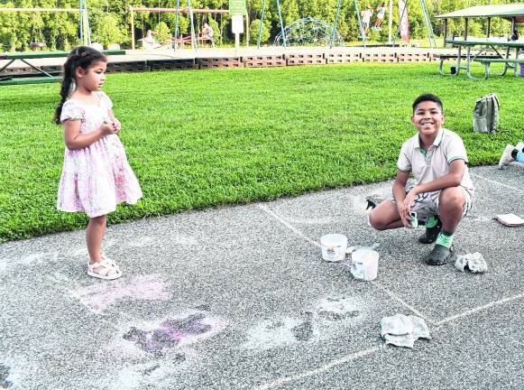 <b>Lyela and Noah Cespedes of Vernon pose for a photo.</b>