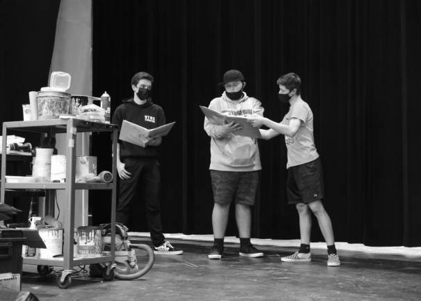 The actors are working to get “off book” during the final weeks of rehearsal. Photo credit: Matt Moment