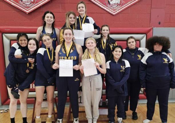 The Vernon Township High School girls wrestling team placed second in the Hunterdon/Warren/Sussex Tournament.