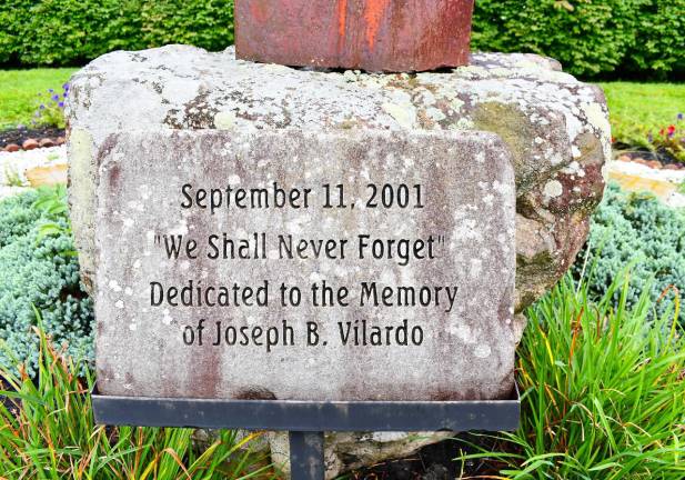 The memorial for Stanhope resident Joseph P. Vilardo. Photo by Maria Kovic.