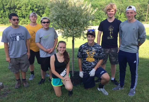 Pictured here are (from left) Nathanael Nunez, Parker Shade, Jon Donovan, Melissa Lancellotti, Dylan Scheidle, David MacMillan and Ryan Eilinger.