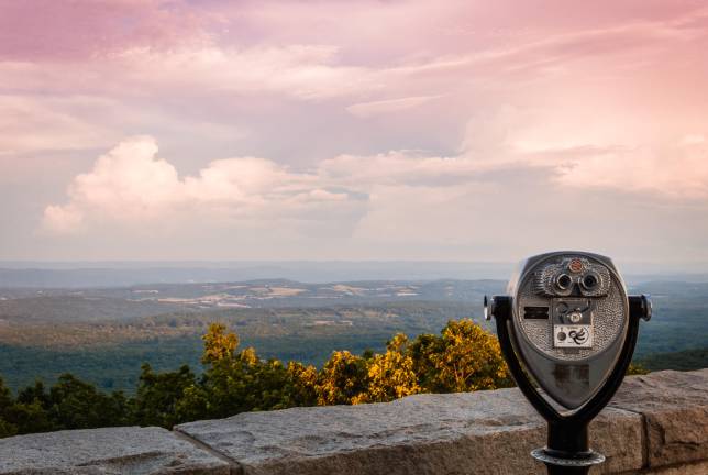 <b>Sunset at the lookout in High Point State Park.</b>