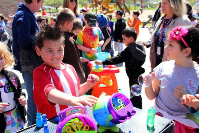 Bubble blowing for Autism