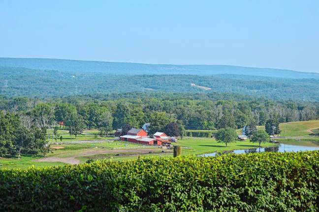 The view from the Karen Ann Quinlan Home for Hospice is Water Wheel Farm, a horse facility owned and operated by Bradley Klemm. (Photo by Jane Primerano)
