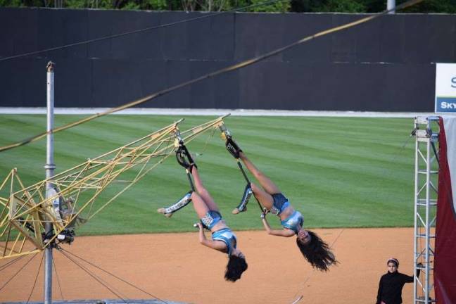 Acrobats take to the air.