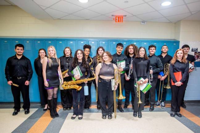 Members of the High Point Regional Jazz Ensemble pose. (Photo by Sammie Finch)