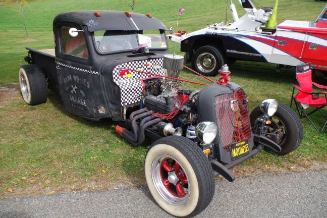 A homebuilt 1977 Ford Pickup hotrod owned by Fred Faber.