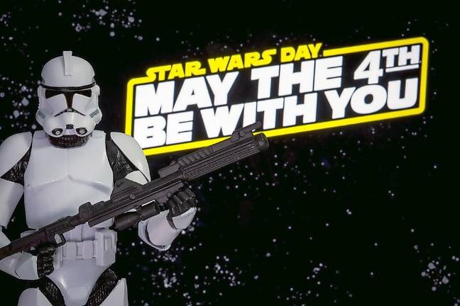 The force. Library offers Star Wars photo op