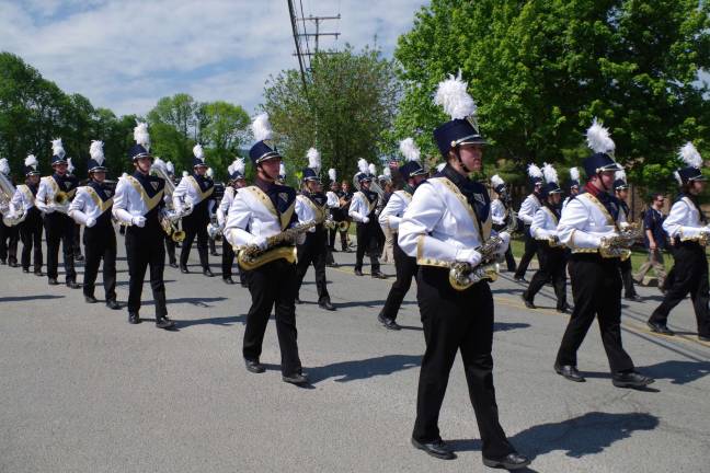 PHOTO BY CHRIS WYMAN Vernon Township High School Viking Band at the Vernon Township Memorial Day Parade on May 25.