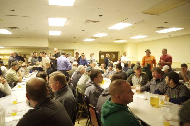 Some of the nearly 150 enthusiastic diners at the Biennial Game Dinner.