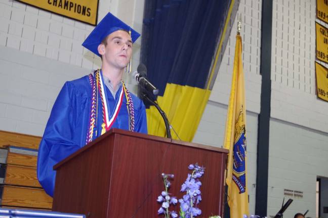 Vernon Township High School valedictorian Christopher Monschauer.