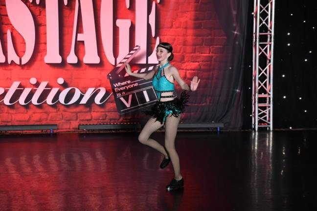 Teagan Skretkowicz of Hardyston won first overall high score in the Junior Intermediate Solos category for her tap solo ‘That Man.’