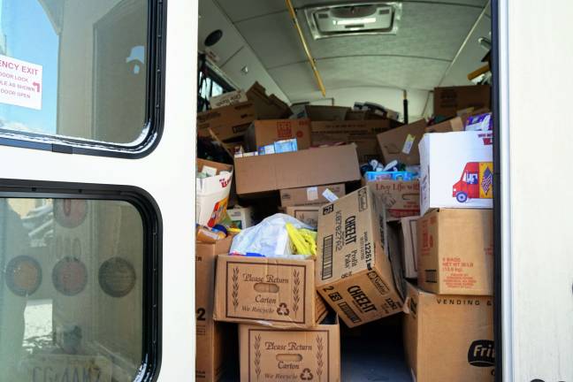 The filled Sussex County Social Services' bus is ready to help others.
