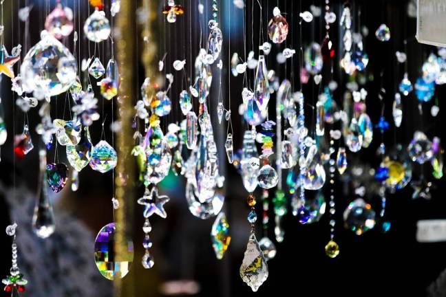 Beautifully sparkling crystals are among the many goods sold in the Crafts Tent at the 2019 NJ State Fair.