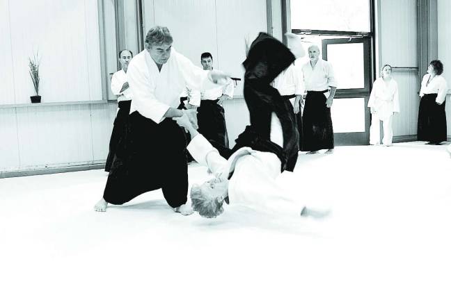 The Sparta Aikido dojo Chief Instructor and founder, Greg O'Connor in action.