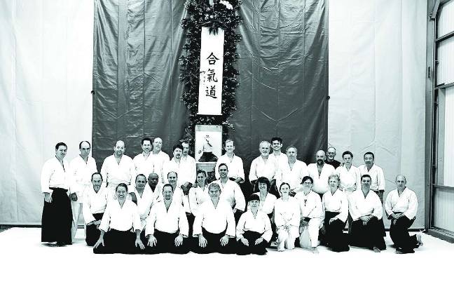 A group shot of members of the dojo.