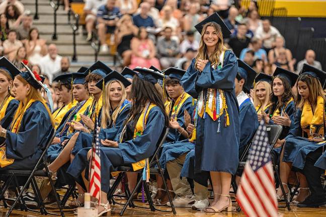 <b>Christina Ciannella is recognized for her ROTC scholarship.</b>