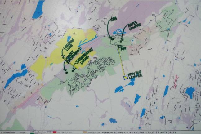 One of several maps that were on display. This one details plans for the mountaintop.