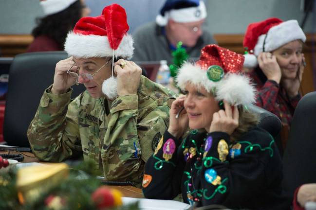 The NORAD Tracks Santa Operations Center at Peterson Air Force Base. (Facebook photo)