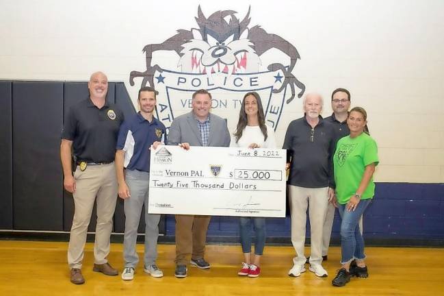 The Vernon PAL was presented with a check for $25,000 on June 8.