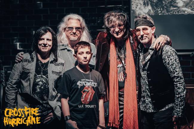 Crossfire Hurricane, a Rolling Stones tribute band, will perform Saturday night at Blue Arrow Farm in Pine Island, N.Y. (Photo courtesy of Crossfire Hurricane)