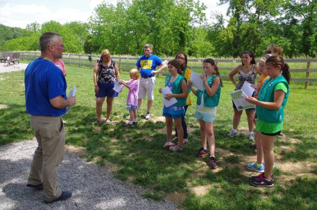 Dr. Mike Ramieri of the new Advanced Veterinary Care center in the Walmart Shopping Center on Route 23 in Franklin gave the girl scouts tips on caring for their pets.