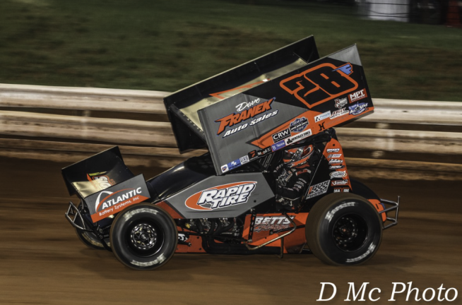 Sussex County native Davie Franek races full-sized sprint cars. (Photo by McIntyre Photography)