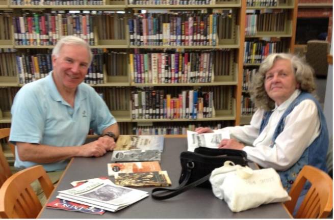 Bill Truran, the Sussex County historian, with Jennie Sweetman, who wrote about Sussex County for more than 50 years. (Photo provided)